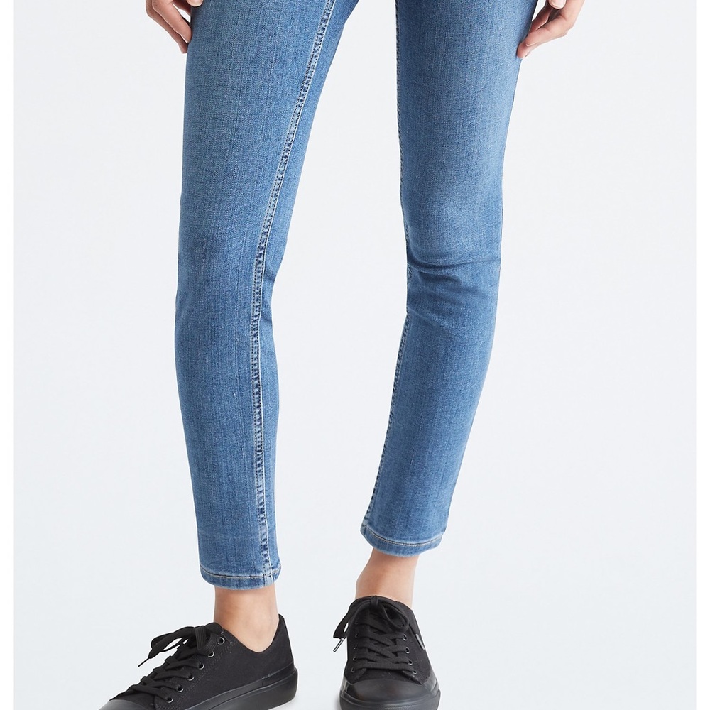 Sold Calvin Klein Skinny High Rise Repreve® Laguna Blue Ankle Jeans - Picture 6 of 6